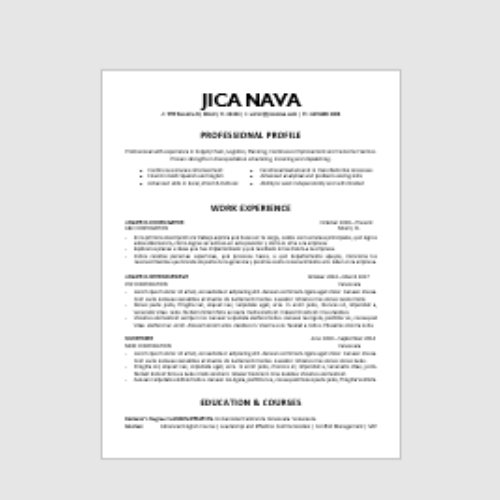 Plantilla de CV/Resume con Instrucciones